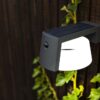 Lutec 6906001118 Moon LED Nástěnné solární venkovní světlo | Přírodní bílá | Šedá | 9,5W | 4000 K