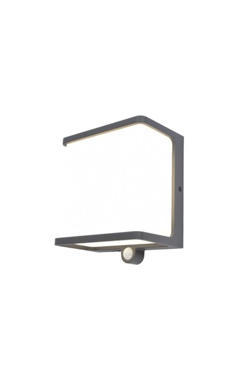 Lutec 6943701125 Doblo LED Nástěnné venkovní světlo | Teplá bílá | Černá | Šedá | 12W