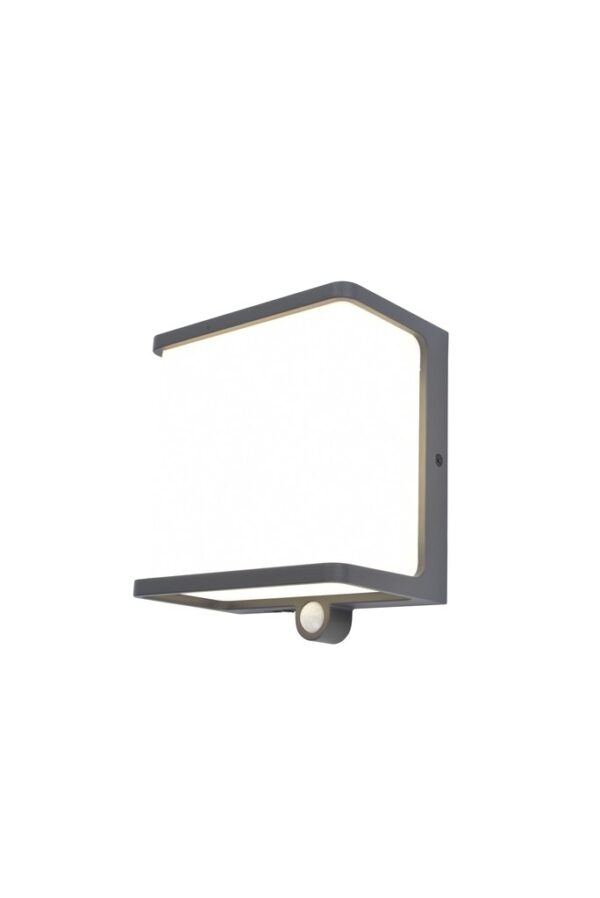 Lutec 6943701125 Doblo LED Nástěnné venkovní světlo | Teplá bílá | Černá | Šedá | 12W