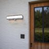 Lutec 6943801125 Doblo LED Nástěnné solární venkovní světlo | Teplá bílá | Černá | Šedá | 16,5W