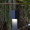 Lutec 7104001118 Gemini LED Zahradní sloupkové světlo | přírodní bílá | Šedá | 9,5W | 4000 K