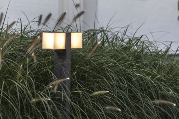 Lutec 7193803118 Cuba LED Zahradní sloupkové světlo | Přírodní bílá bílá | Šedá | 24,4W | 4000 K