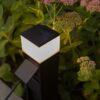 Lutec 7202201012 Mains Smart LED Zahradní zásuvkový sloupek | Teplá bílá | 11W | Černá | zásuvka schuko