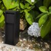 Lutec 9702203012 Mains Zahradní zásuvkový sloupek | Černá | zásuvka schuko