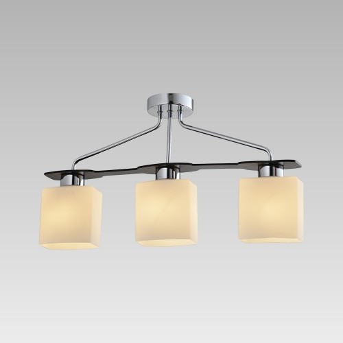 LUXERA 92075458 Firenza Stropní svítidlo | E27 | Bílá | Chrom | Kov