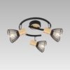 LUXERA 92075557 Pony Dřevěná bodovka | E14 | Černá | Dřevo