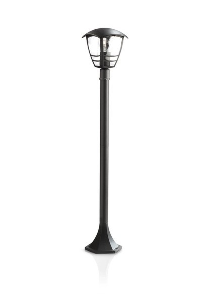 Philips 15383/30/16 Creek Zahradní sloupkové světlo | E27 | Černá