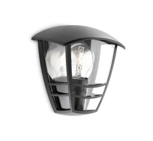 Philips 15387/30/16 Creek Nástěnné venkovní světlo | E27 | Černá