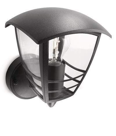 Philips 15380/30/16 Creek Nástěnné venkovní světlo | E27 | Černá