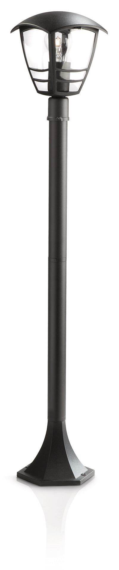 Philips 15383/30/16 Creek Zahradní sloupkové světlo | E27 | Černá