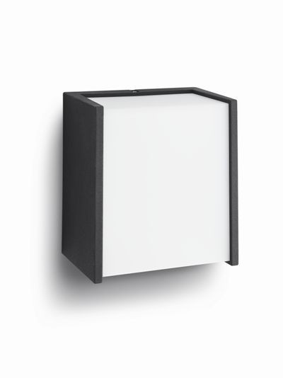 Philips 17302/30/16 Macaw LED Nástěnné venkovní světlo | Teplá bílá | 3,5W | Černá