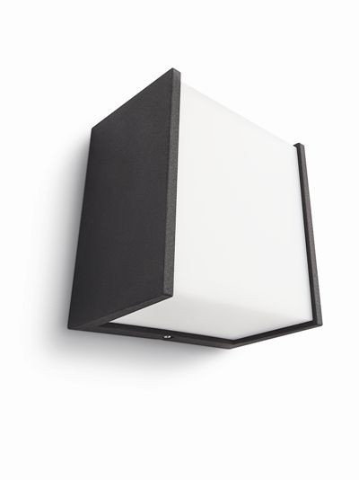 Philips 17302/30/16 Macaw LED Nástěnné venkovní světlo | Teplá bílá | 3,5W | Černá