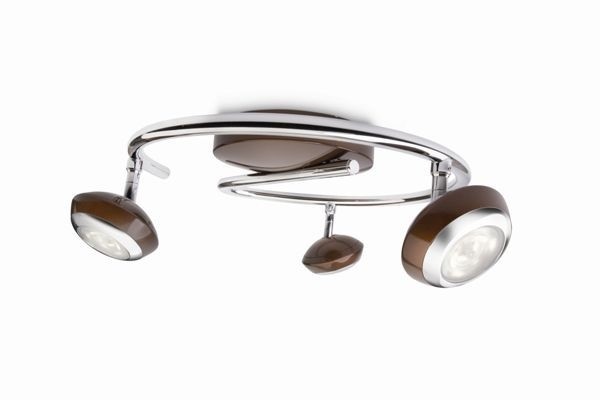 Philips 57179/44/16 Sepia LED bodové svítidlo | Teplá bílá | Hnědá | 3x3W
