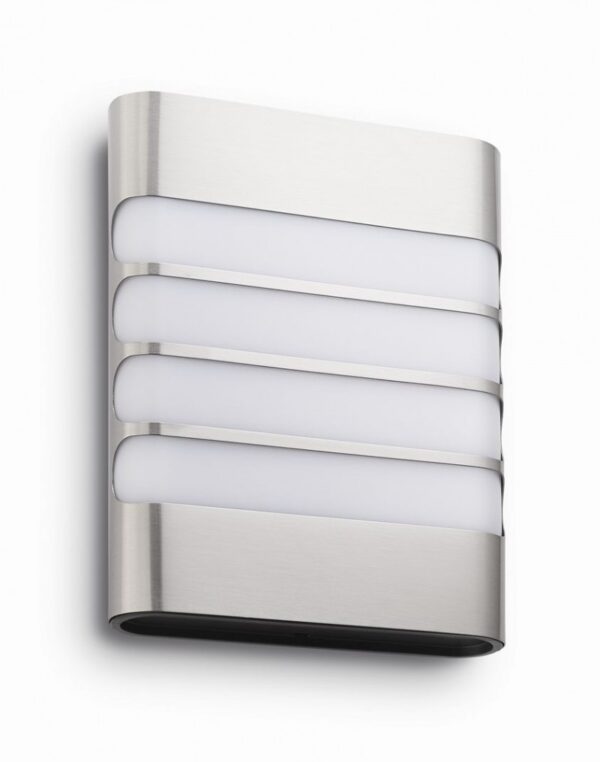 Philips 17273/47/16 Raccoon LED Nástěnné venkovní světlo | Teplá bílá | 3W | Kov | Nerez | 1