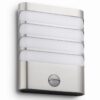 Philips 17274/47/16 Raccoon LED Nástěnné venkovní světlo | Teplá bílá | 3W | Kov | Nerez