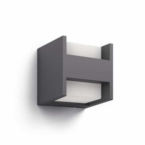 Philips 16459/93/16 Arbour LED Nástěnné venkovní světlo | Teplá bílá | 2x4,5W | Černá
