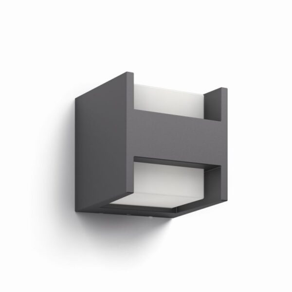 Philips 16459/93/16 Arbour LED Nástěnné venkovní světlo | Teplá bílá | 2x4,5W | Černá