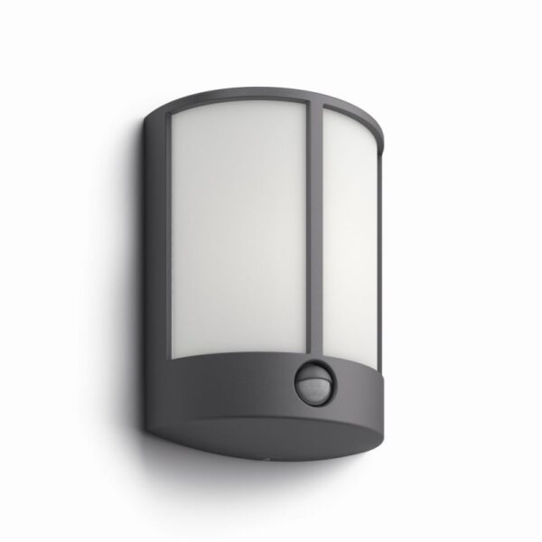 Philips 16465/93/16 Stock LED Nástěnné venkovní světlo | Teplá bílá | 6W | Černá