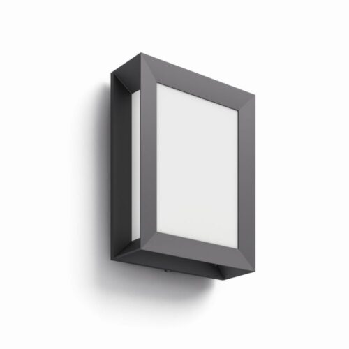 Philips 17293/93/16 LED Nástěnné venkovní světlo | Teplá bílá | 6W | Černá