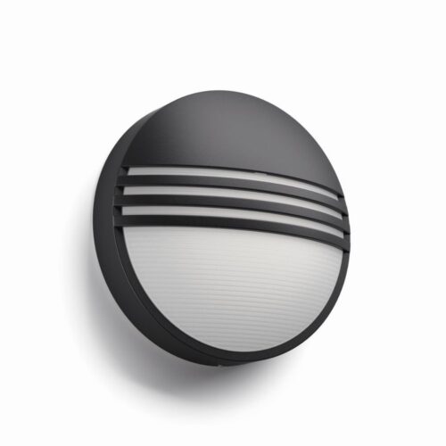 Philips 17296/30/16 Yarrow LED Nástěnné venkovní světlo | Teplá bílá | 6W | Černá