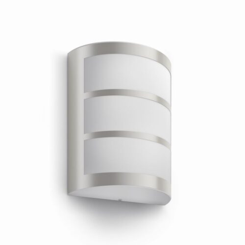 Philips 17323/47/16 Python LED Nástěnné venkovní světlo | Teplá bílá | 6W | Kov | Nerez