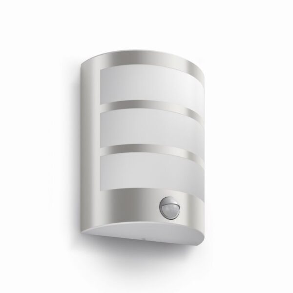 Philips 17324/47/16 Python LED Nástěnné venkovní světlo | Teplá bílá | 6W | Kov | Nerez