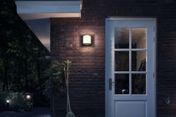 Philips 17391/93/P0 LED nástěnní svítidlo | Teplá bílá | Černá |  12 W