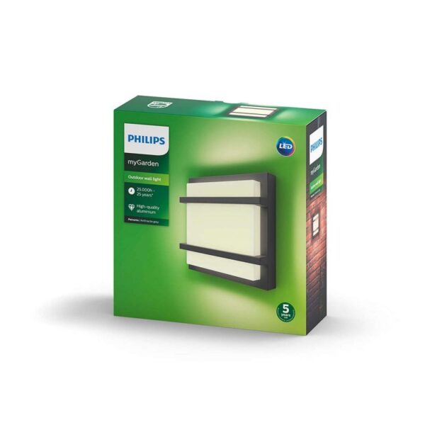 Philips 17394/93/P0 LED nástěnní svítidlo | Teplá bílá | Černá |  12 W