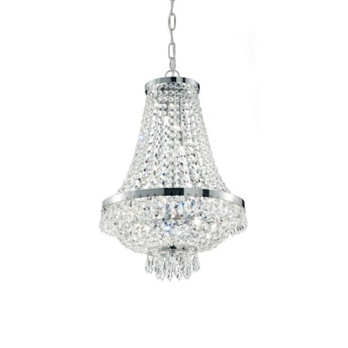 Ideal lux 114279 Caesar Cromo Křišťálový lustr | G9 | Chrom | Kov