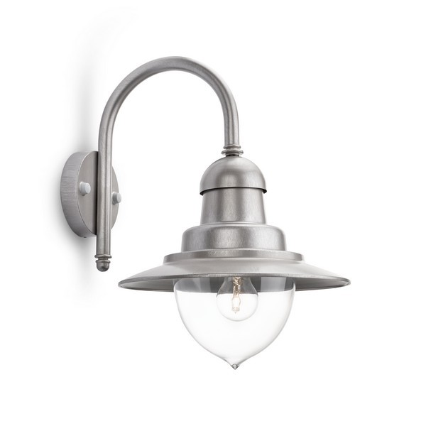 Philips 01652/52/PN Nástěnné venkovní světlo | E27 | Kov | Nerez