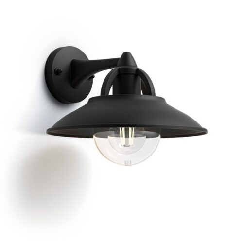 Philips 17381/30/PN Nástěnné venkovní světlo | E27 | Černá