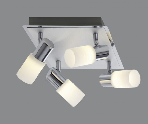 Trio 821430405 Clapton LED Stropní svítidlo | Teplá bílá | 4x5W | Chrom | Kov