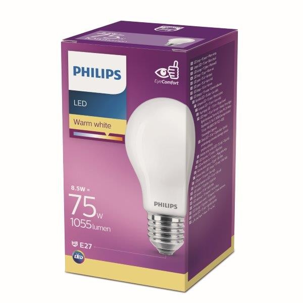 Philips 8718696705551 LED žárovka E27 | Teplá bílá | 8,5W