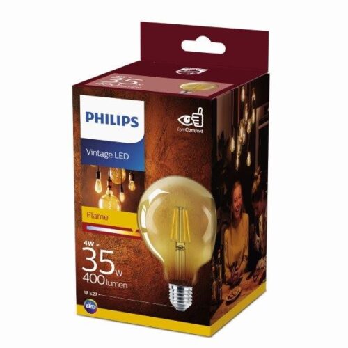 Philips 8718699673604 Classic Vintage LED žárovka E27 | Teplá bílá | 4W