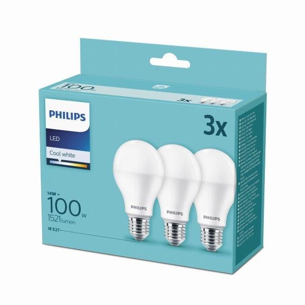 Philips 8718699694906 LED sada žárovek E27 | Přírodní bílá | 14W