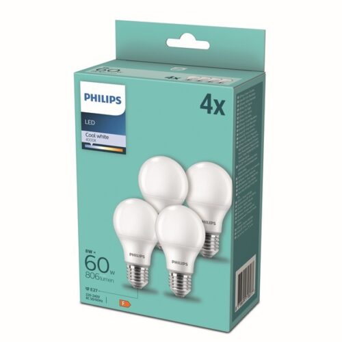 Philips 8718699718077 LED sada žárovek E27 | Teplá bílá | 4x8W