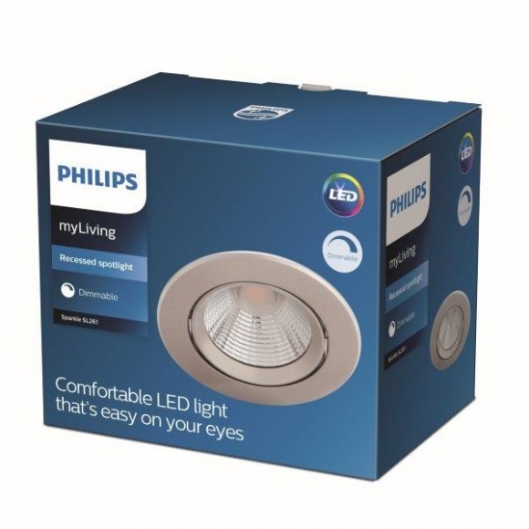 Philips 8718699755706 Dive LED Vnitřní osvětlení | Teplá bílá | Kov | Nikl | 5,5W