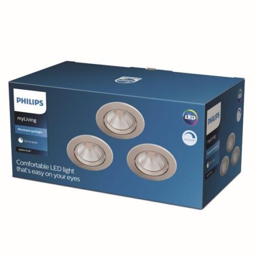 Philips 8718699756017 Sparkle LED Vnitřní osvětlení | Teplá bílá | Kov | Nikl | 5,5W