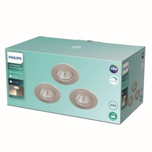 Philips 8718699756079 Dive LED Vnitřní osvětlení | Teplá bílá | Kov | Nikl | 5,5W