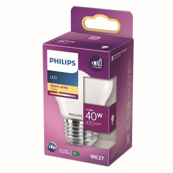Philips 8718699763473 LED žárovka E27 | Teplá bílá | 4,3W