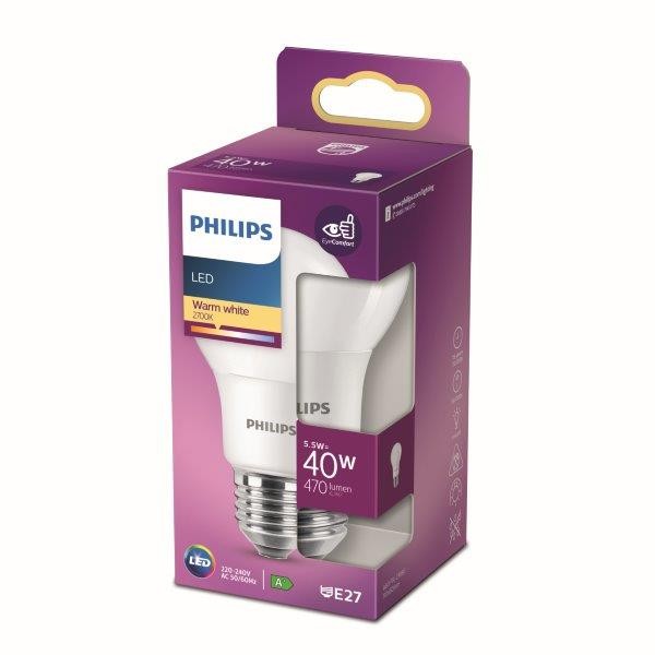 Philips 8718699769581 LED žárovka E27 | Teplá bílá | 5,5W
