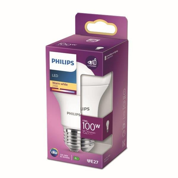 Philips 8718699769765 LED žárovka E27 | Teplá bílá | 13W