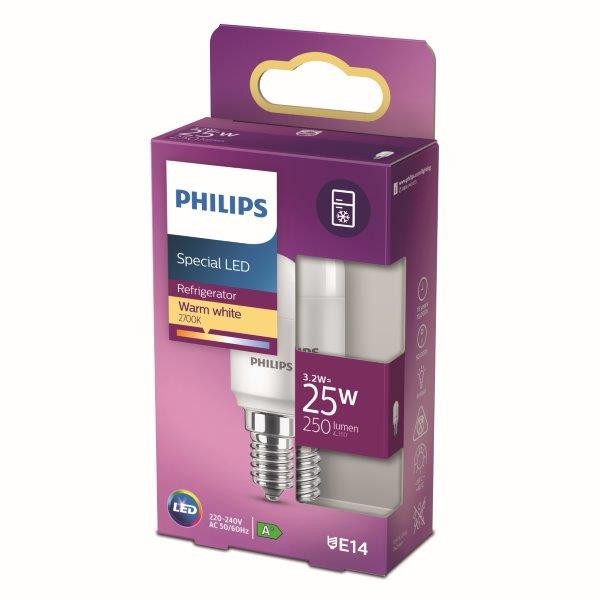Philips 8718699771959 LED žárovka E14 | Teplá bílá | Bílá | 3,2W