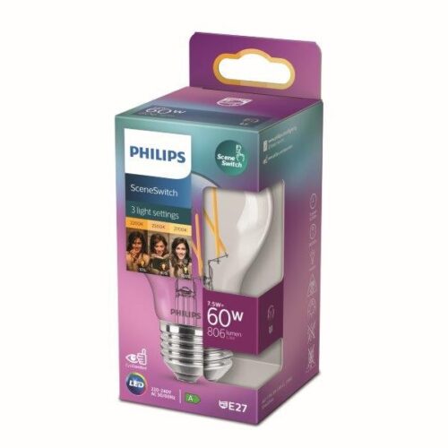 Philips 8718699772130 LED žárovka E27 | Variabilní | 7,5-3-1,6W