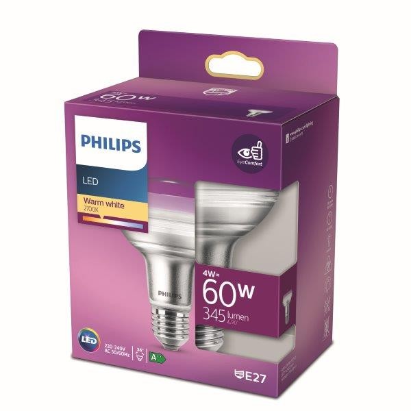 Philips 8718699773854 LED žárovka E27 | Teplá bílá | 4W