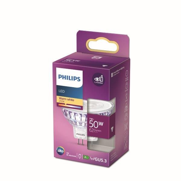 Philips 8718699773977 LED žárovka | GU5.3 | Teplá bílá | 7W