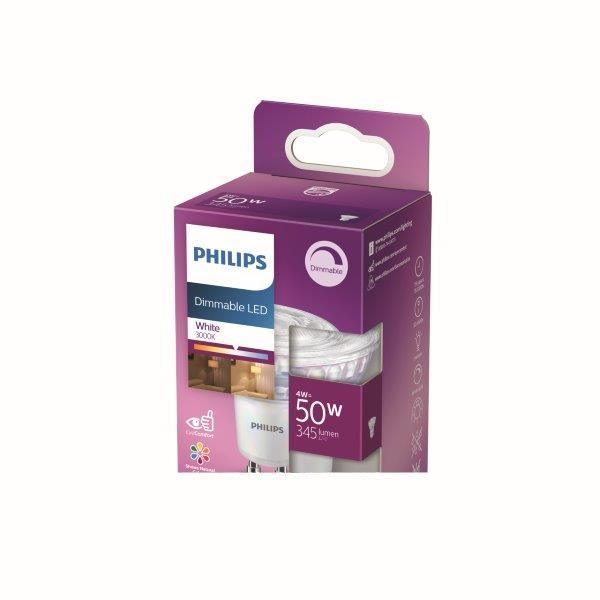 Philips 8718699775810 LED žárovka GU10 | Teplá bílá | 4W | 1