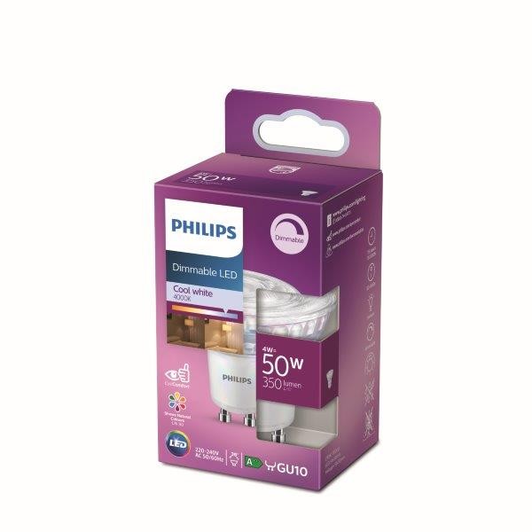 Philips 8718699775995 LED žárovka GU10 | Přírodní bílá | 4W