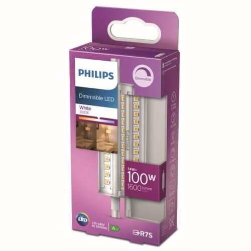 Philips 8718699780371 LED žárovka | R7S | Teplá bílá | Bílá | 14W