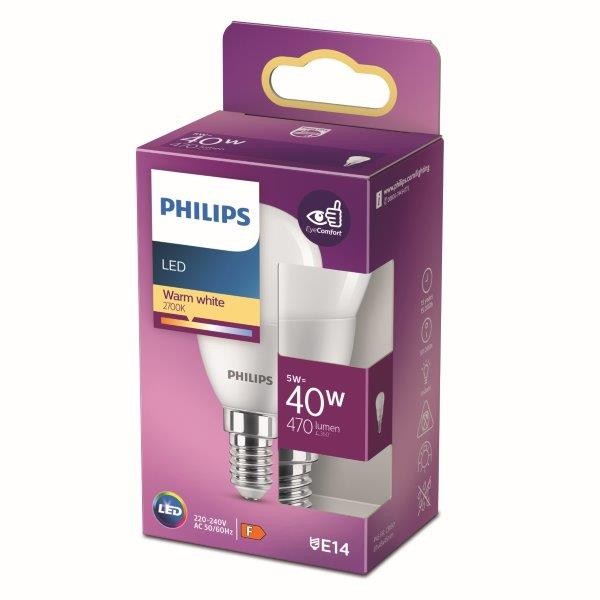 Philips 8719514309388 LED žárovka E14 | Teplá bílá | 5W